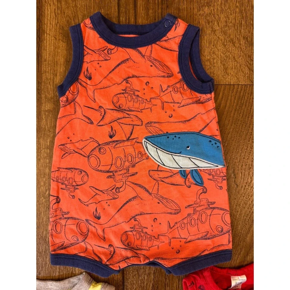Carters Baby Boy 3 Months Summer Rompers 1 Piece Outfits Clothes Lot Bundle Boat